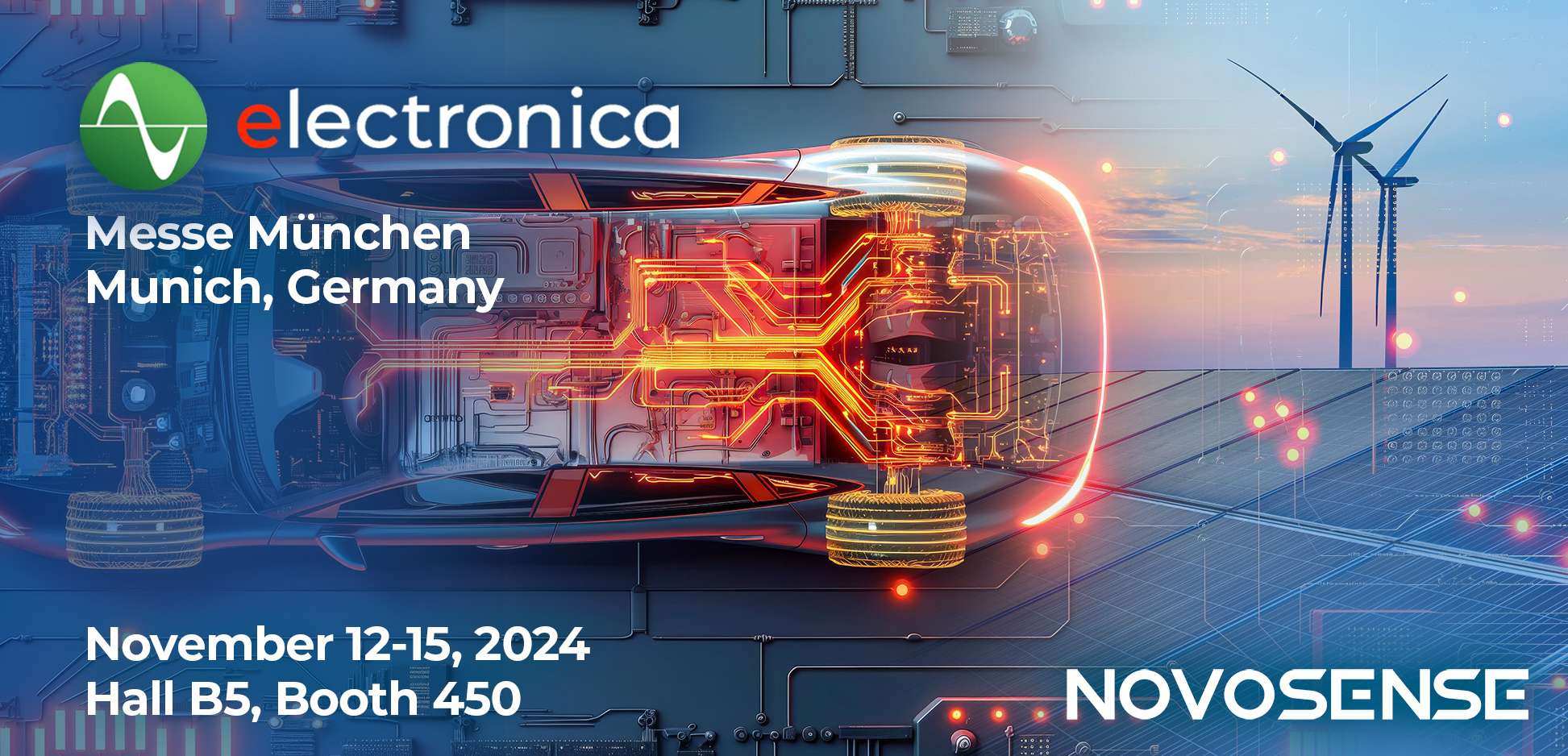 NOVOSENSEは、インテリジェントカー、電動化、産業制御に関する最新の研究開発成果をelectronica 2024に発表